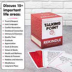 Talking Point Cards Rekindle date-night-pack supports screen-free evenings.
