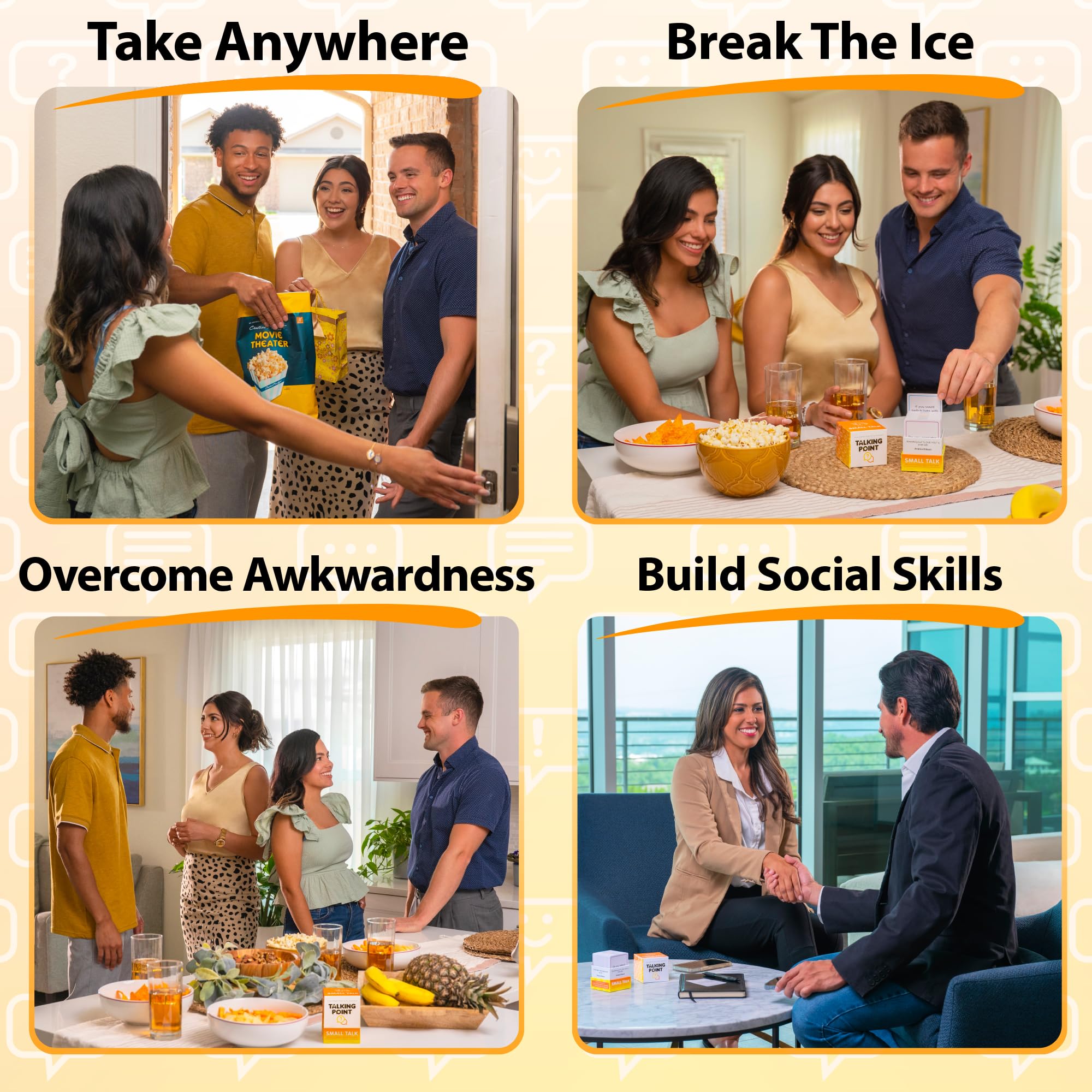 Talking Point Cards diamond-edge cut creates clean, durable edges