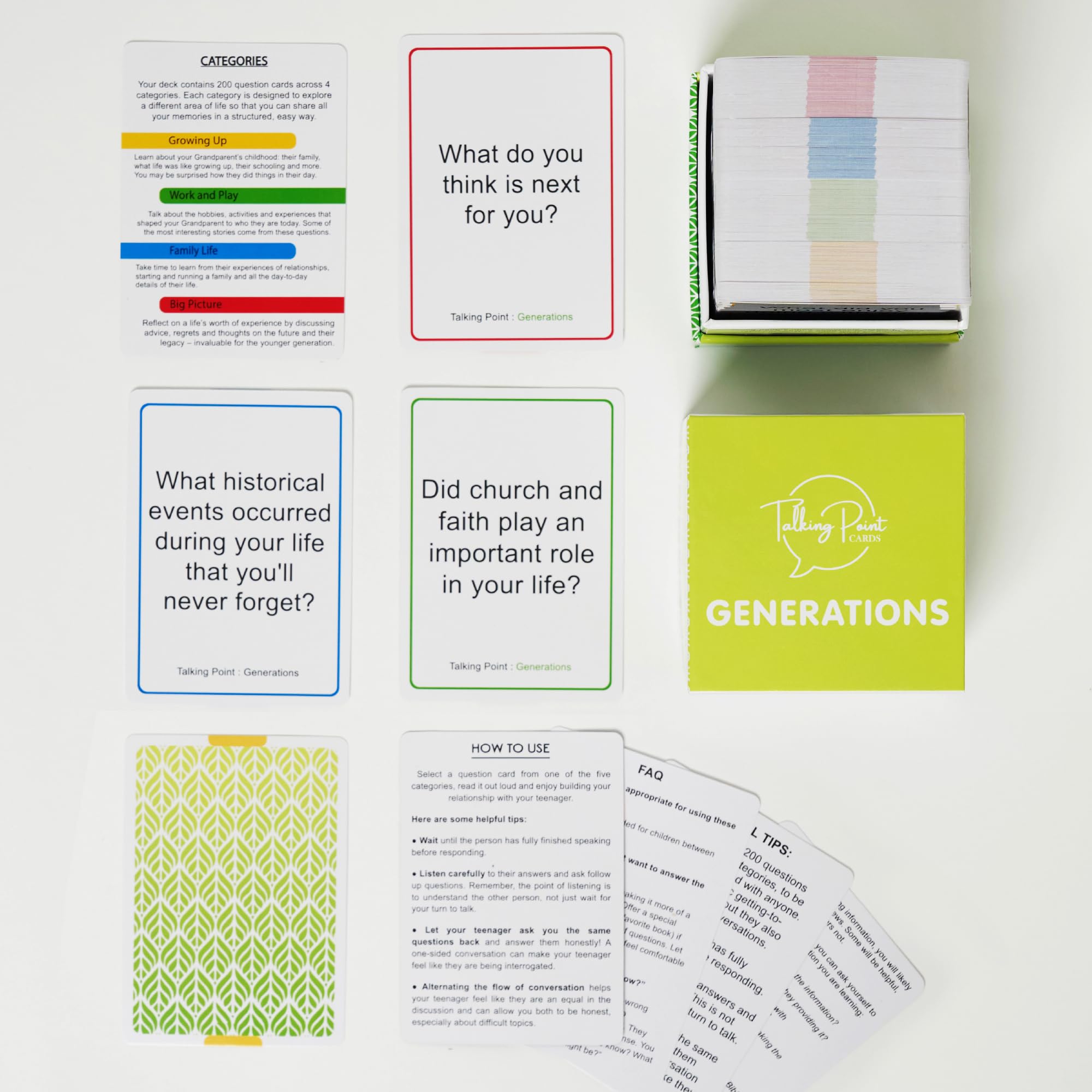 Talking Point Cards Generations Edition gift-ready box ready for lasting family moments.