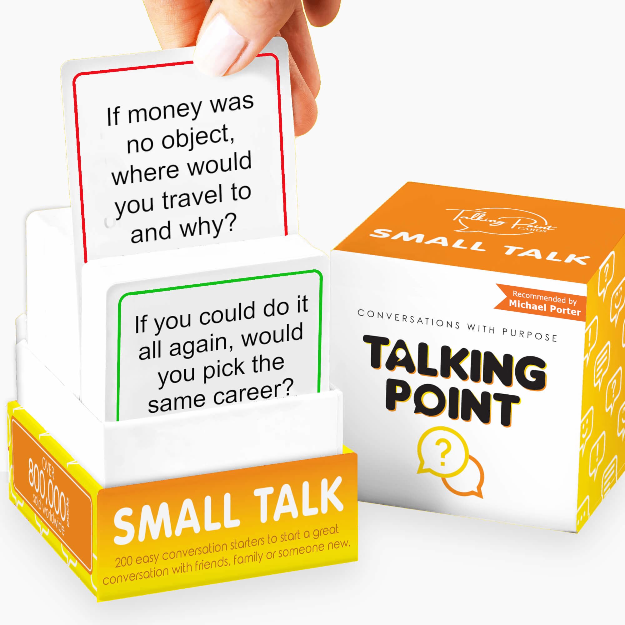 Talking Point Cards icebreaker deck front sparks meaningful chats at any gathering