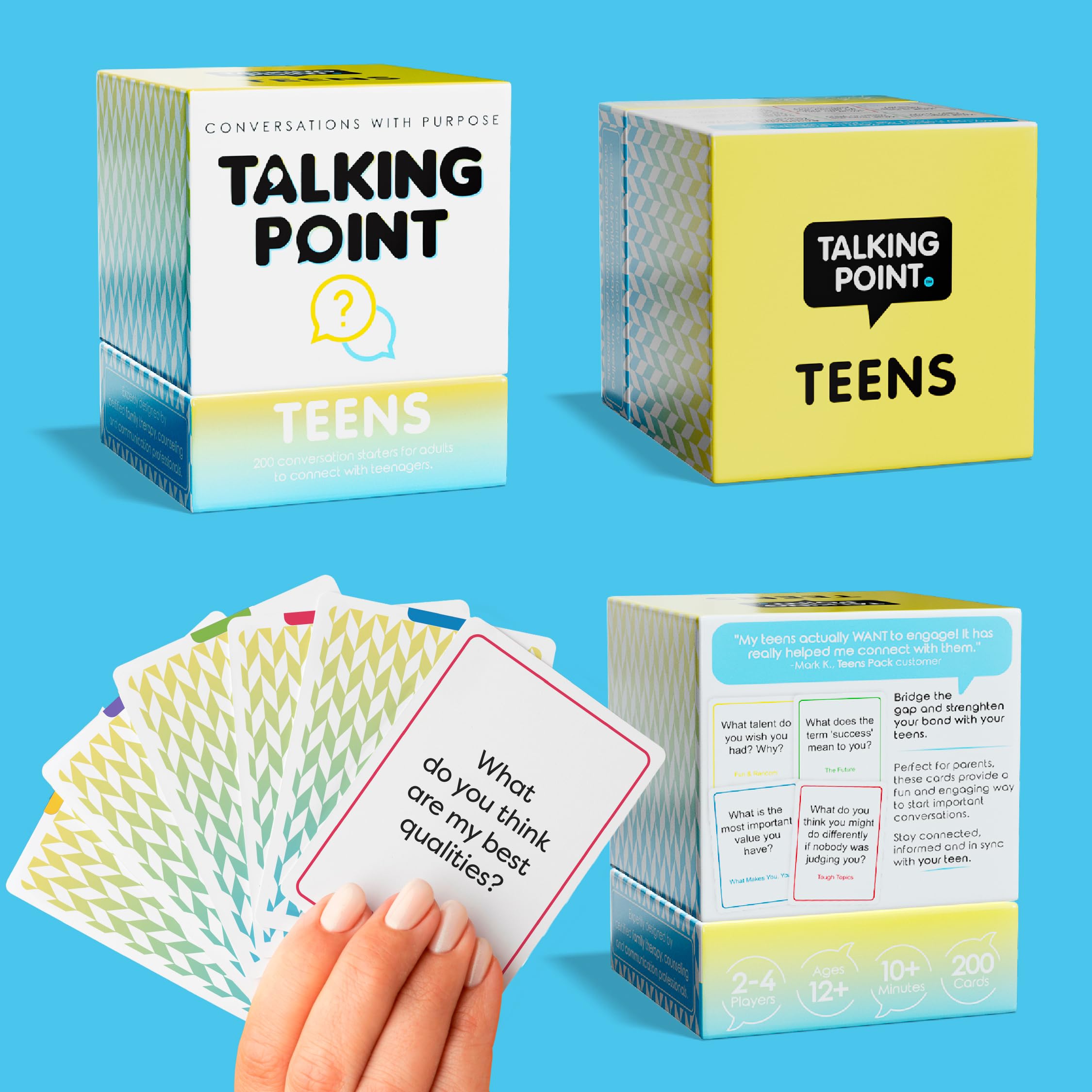 Talking Point Cards Teens Edition compact box for car trips