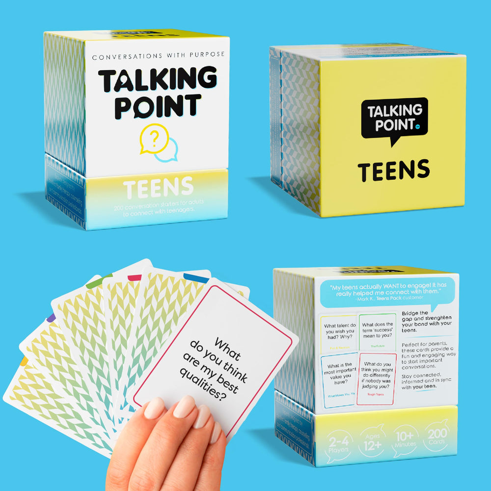 Talking Point Cards Teens Edition compact box for car trips