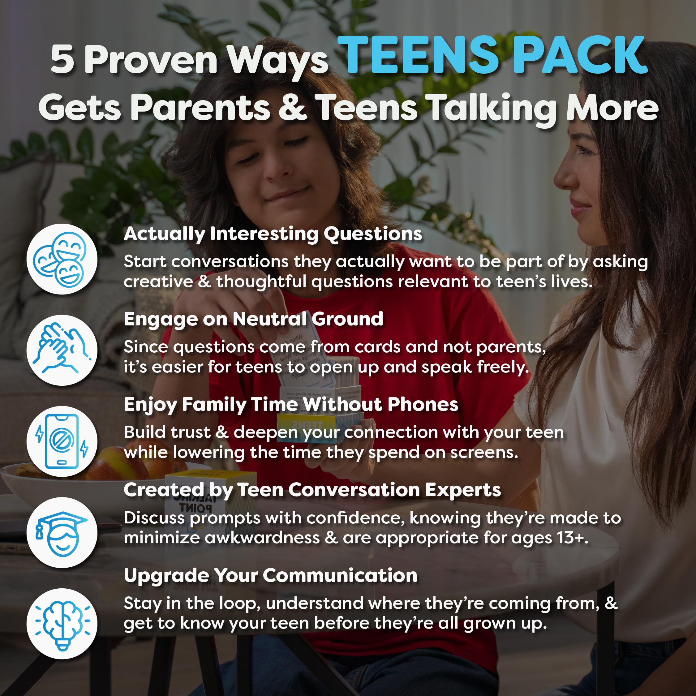Talking Point Cards Teens Edition open questions spread facilitates relaxed dialogue