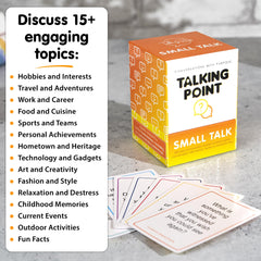Talking Point Cards water-resistant coating resists wear during travel