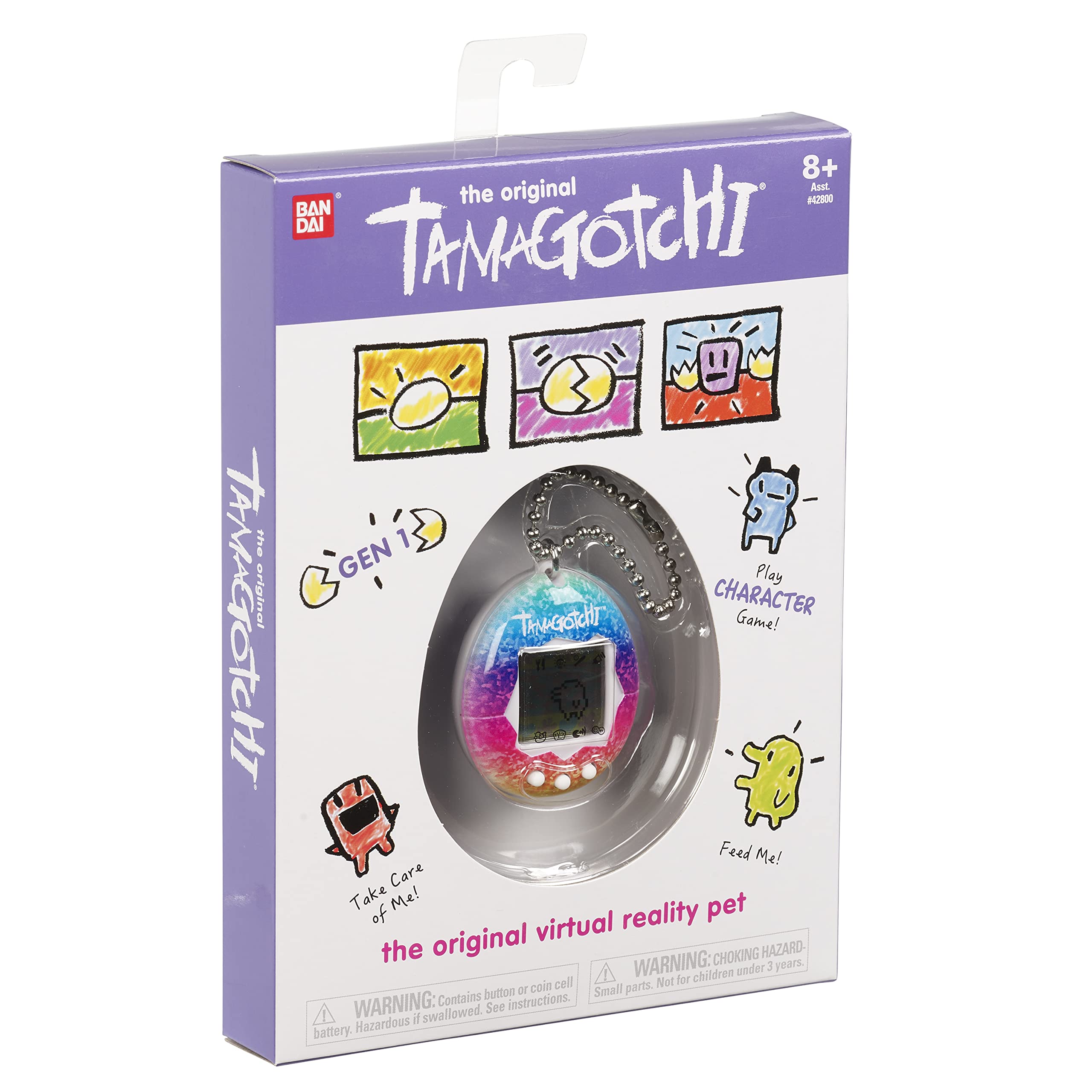Tamagotchi Original Rainbow buttons offer retro, tactile gameplay on the move.