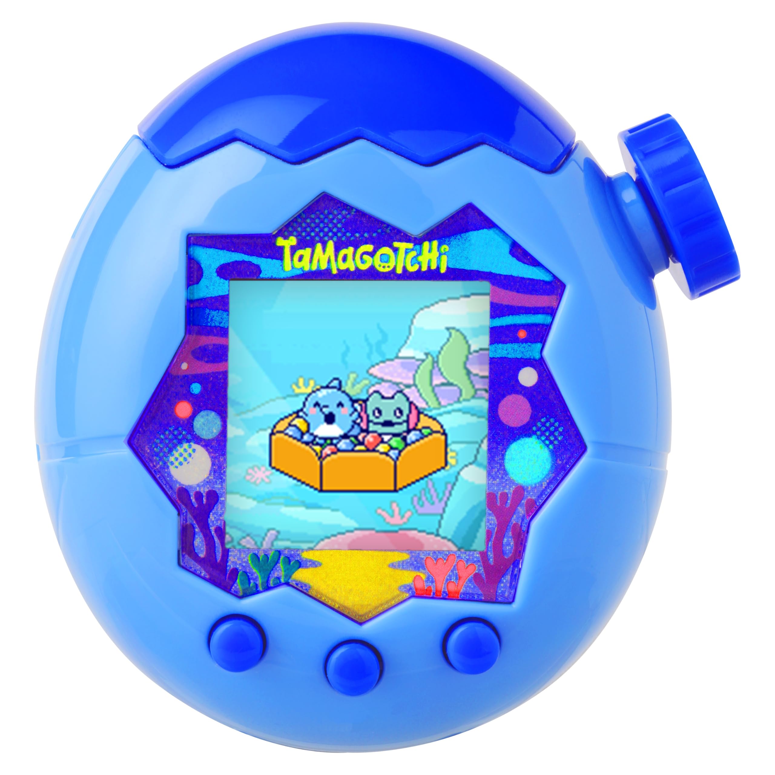 Tamagotchi Paradise Blue Water battery note indicating two AAA required