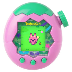Tamagotchi Paradise Pink Land zoom dial nurturing care on the go.
