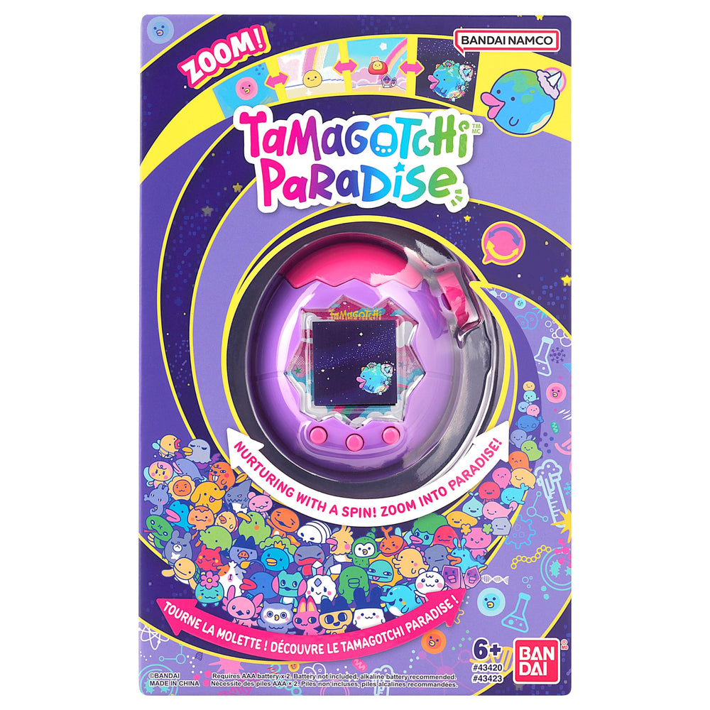 Tamagotchi Paradise Purple Sky breeding feature creates new characters from parental genes
