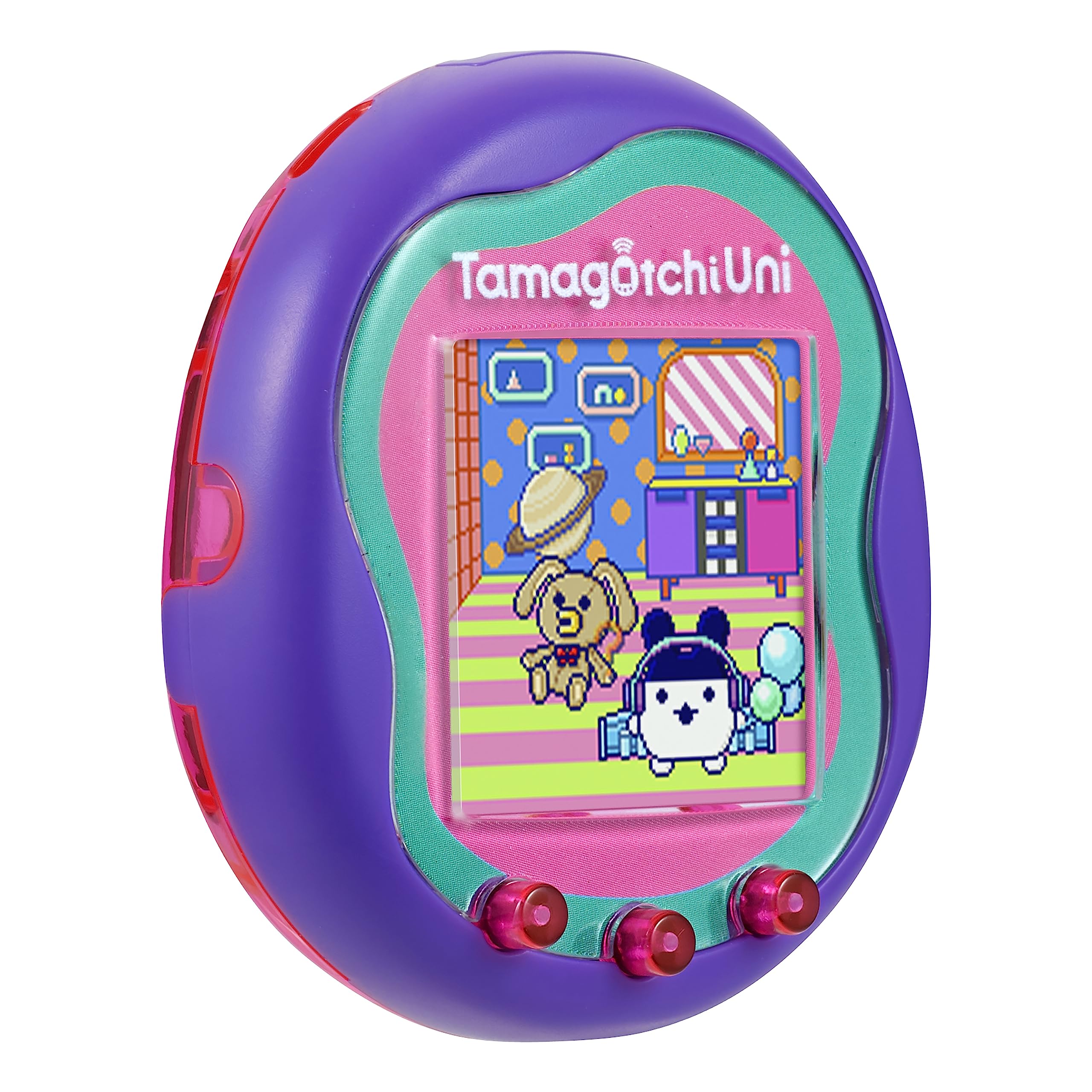 Tamagotchi Uni Tamaverse Ticket Shop scene unlocking new worlds and adventures.