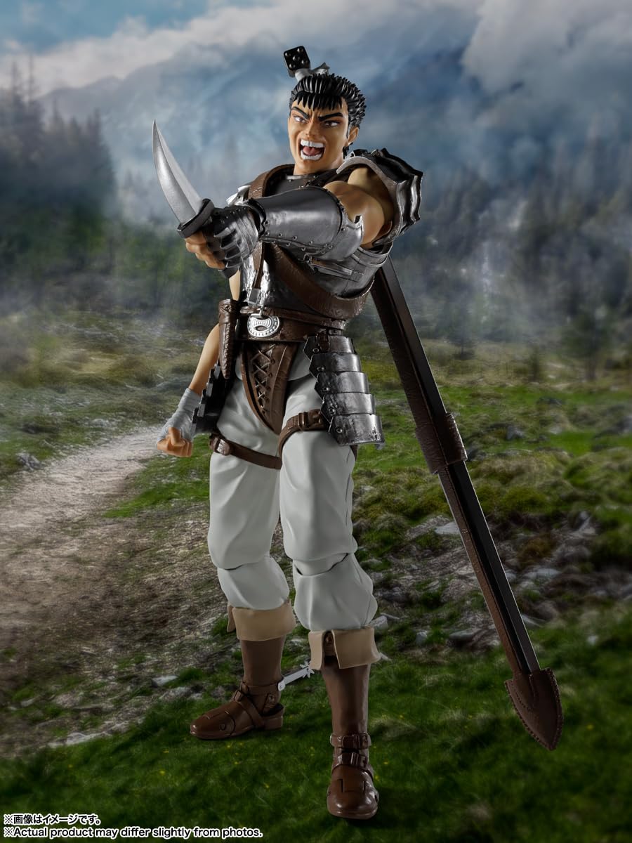 TAMASHII NATIONS Berserk Guts S.H.Figuarts knife accessory for display combat scenes.