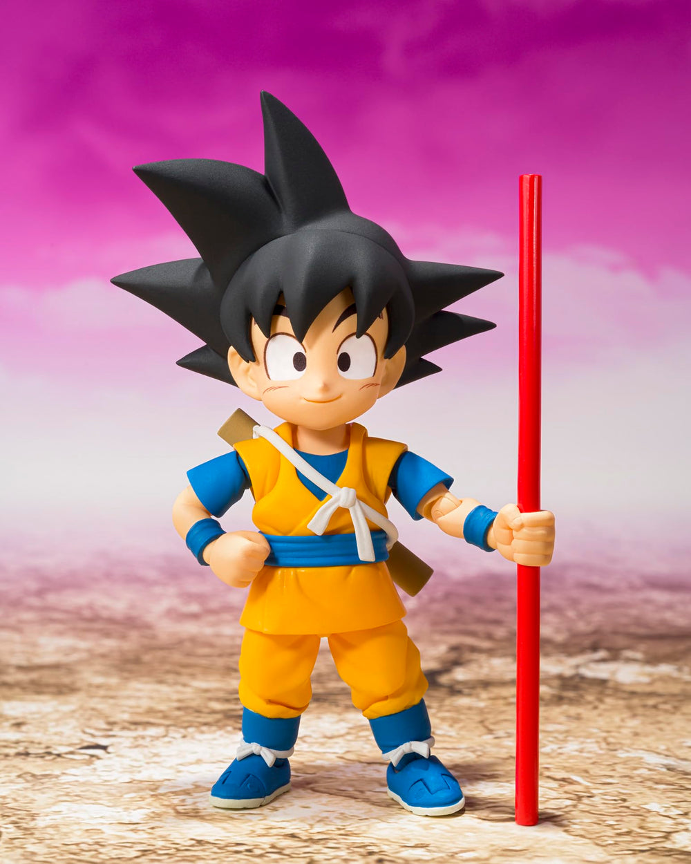TAMASHII NATIONS Dragon Ball DAIMA Son Goku mini figure in dynamic pose for action scenes