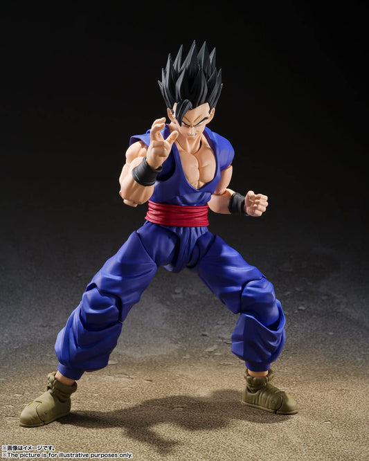 TAMASHII NATIONS Ultimate Gohan side profile highlights compact scale