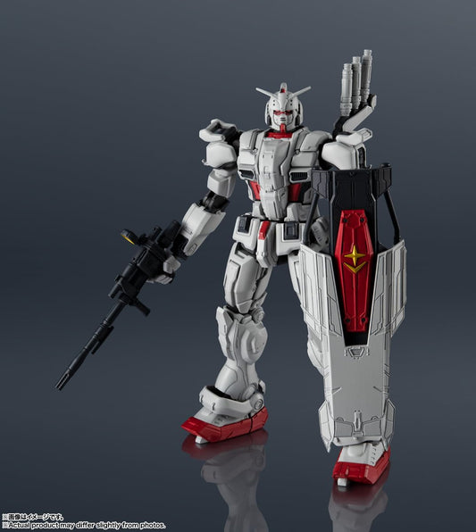 TAMASHII NATIONS Gundam EX side pose emphasizes dynamic battle-ready presence.