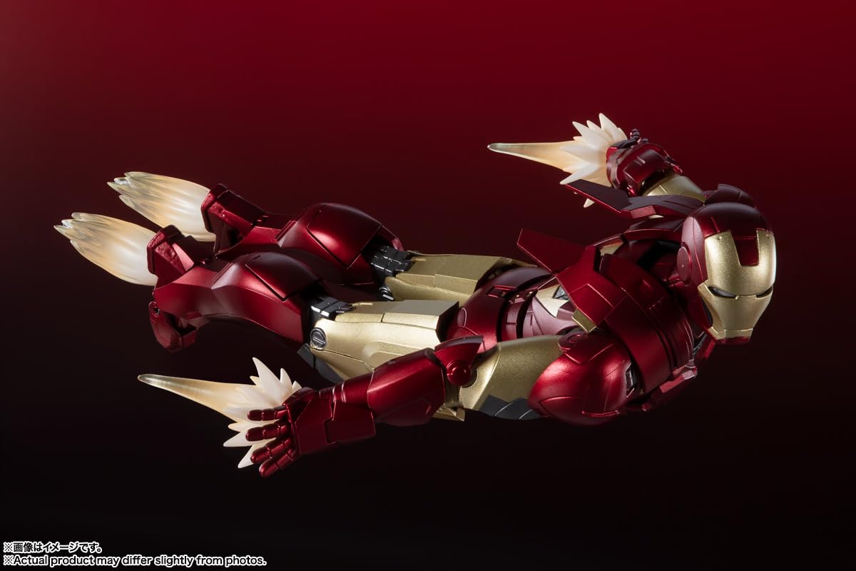 TAMASHII NATIONS Iron Man Mark 6 leg parts enabling dynamic posing
