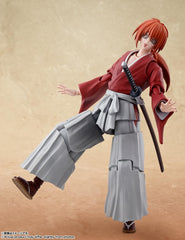 Tamashii Nations Kenshin figure includes drawn reverse-blade sword ready for action