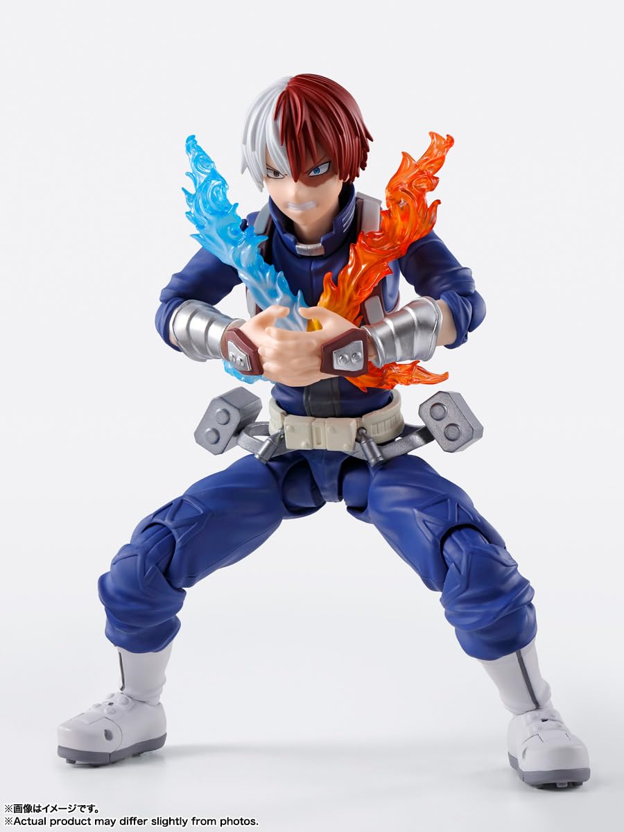 Tamashii Nations Todoroki replacement head parts allow different head angles and lighting effects.