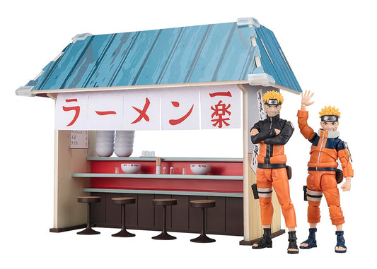 Tamashii Nations Naruto Ichiraku Ramen Set on display scene for collectors