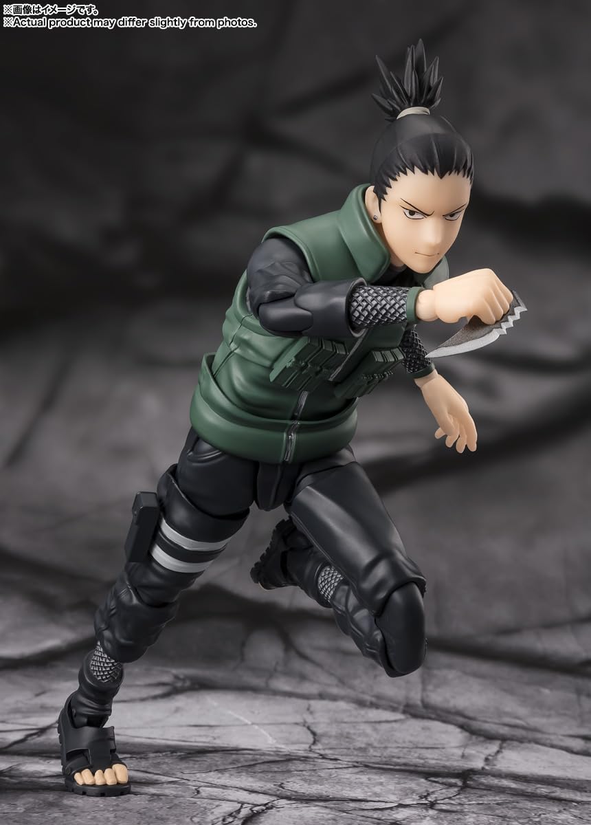 Tamashii Nations Shikamaru Nara Asuma lighter accessory adds authentic detail.