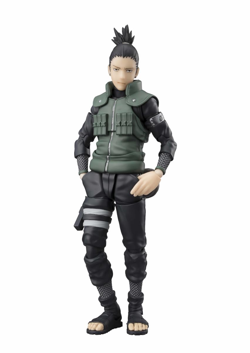 Tamashii Nations Shikamaru Nara figure with face parts for expressive poses.