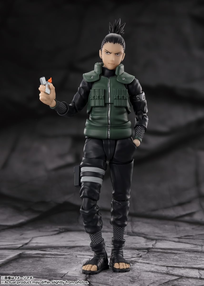 Tamashii Nations Shikamaru Nara pockets-scene part recreates signature pose.