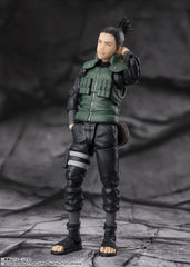 Tamashii Nations Shikamaru Nara smile face for friendly, relaxed poses.