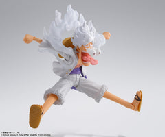 Tamashii Nations Gear5 Luffy box with Bandai Namco warning label