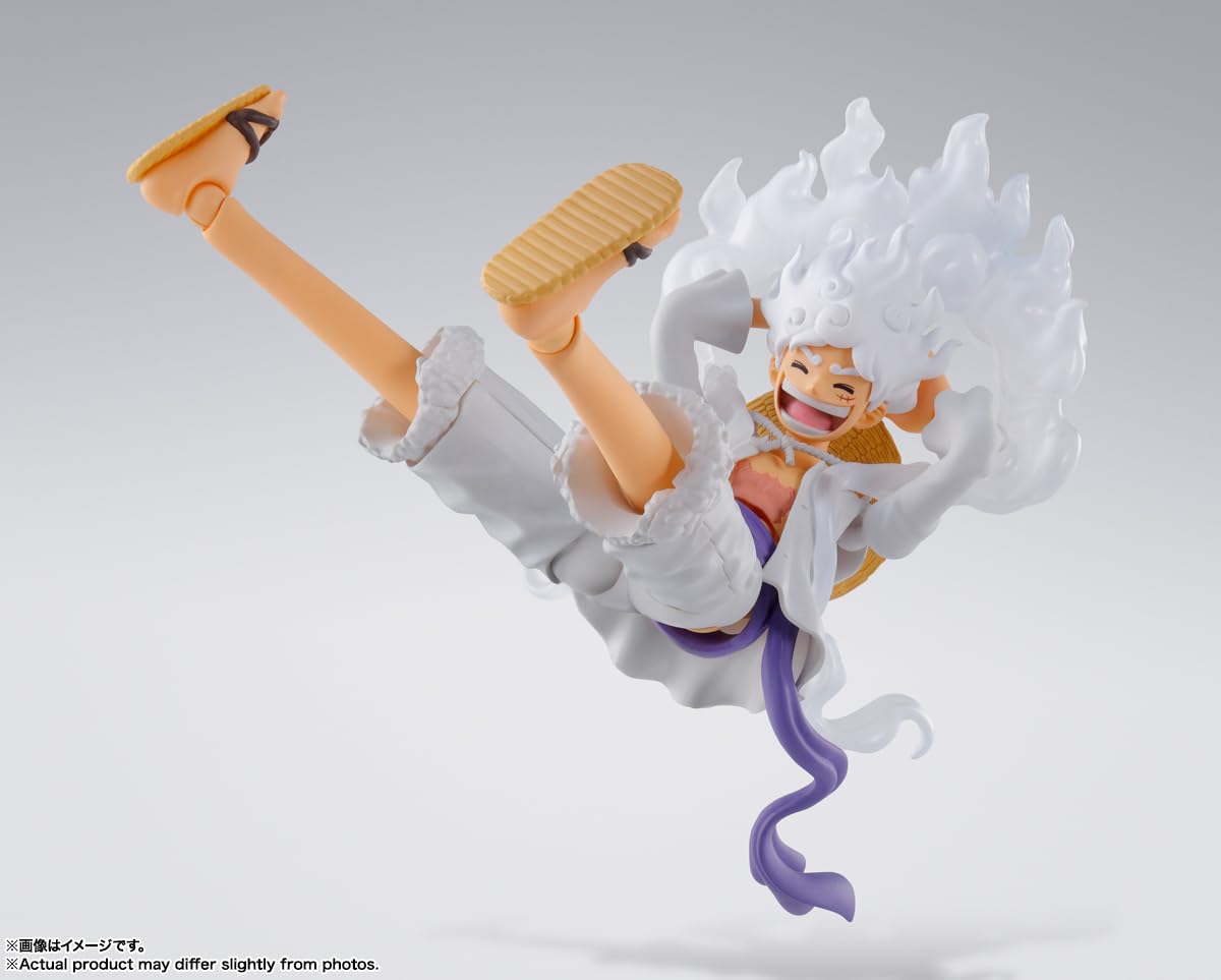 Tamashii Nations Gear5 Luffy happy expression for dynamic scenes