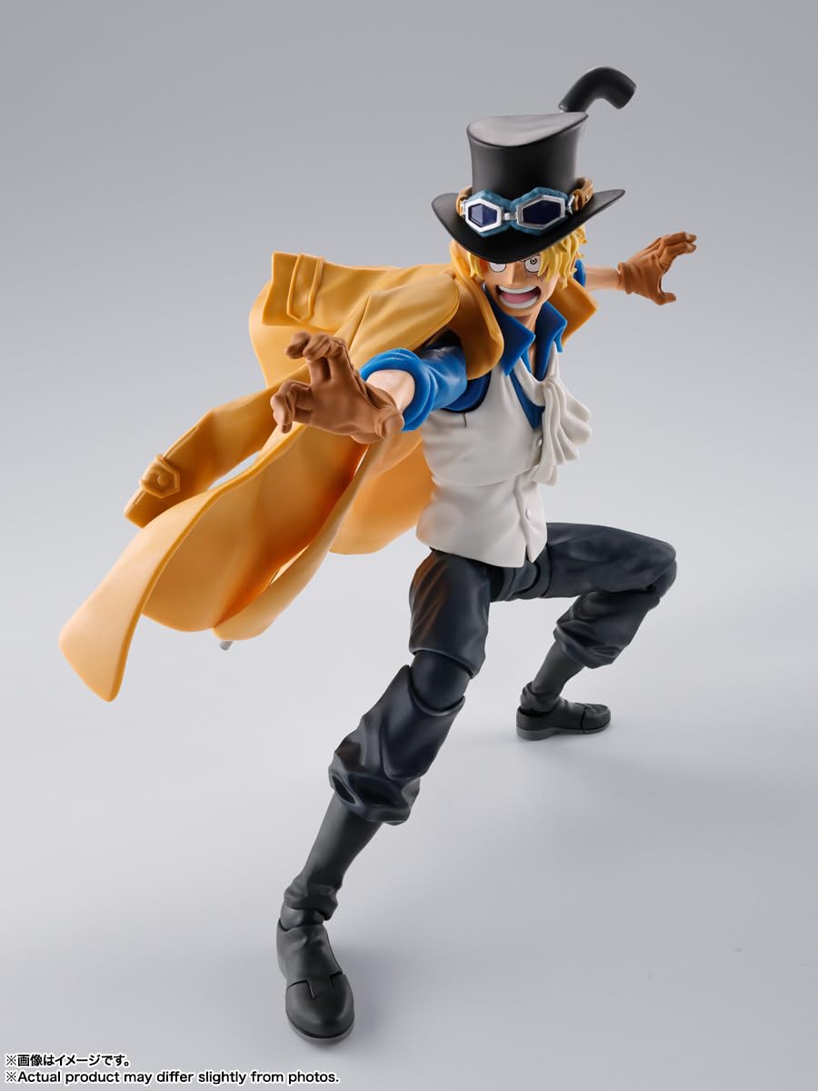 TAMASHII NATIONS Sabo goggles add detailed authenticity.
