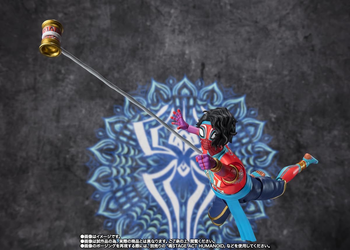 TAMASHII NATIONS Spider-Man India S.H.Figuarts spider webs collection for dramatic web-slinging.