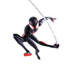 Tamashii Nations Spider-Man Miles Morales figure in full figure pose for dynamic display