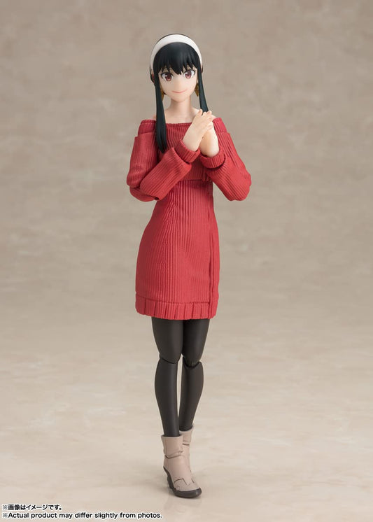 Tamashii Nations Yor Forger seated pose accessory setup for dynamic display