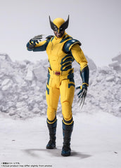 Tamashii Nations Wolverine S.H.Figuarts claws extended for action-ready moments.