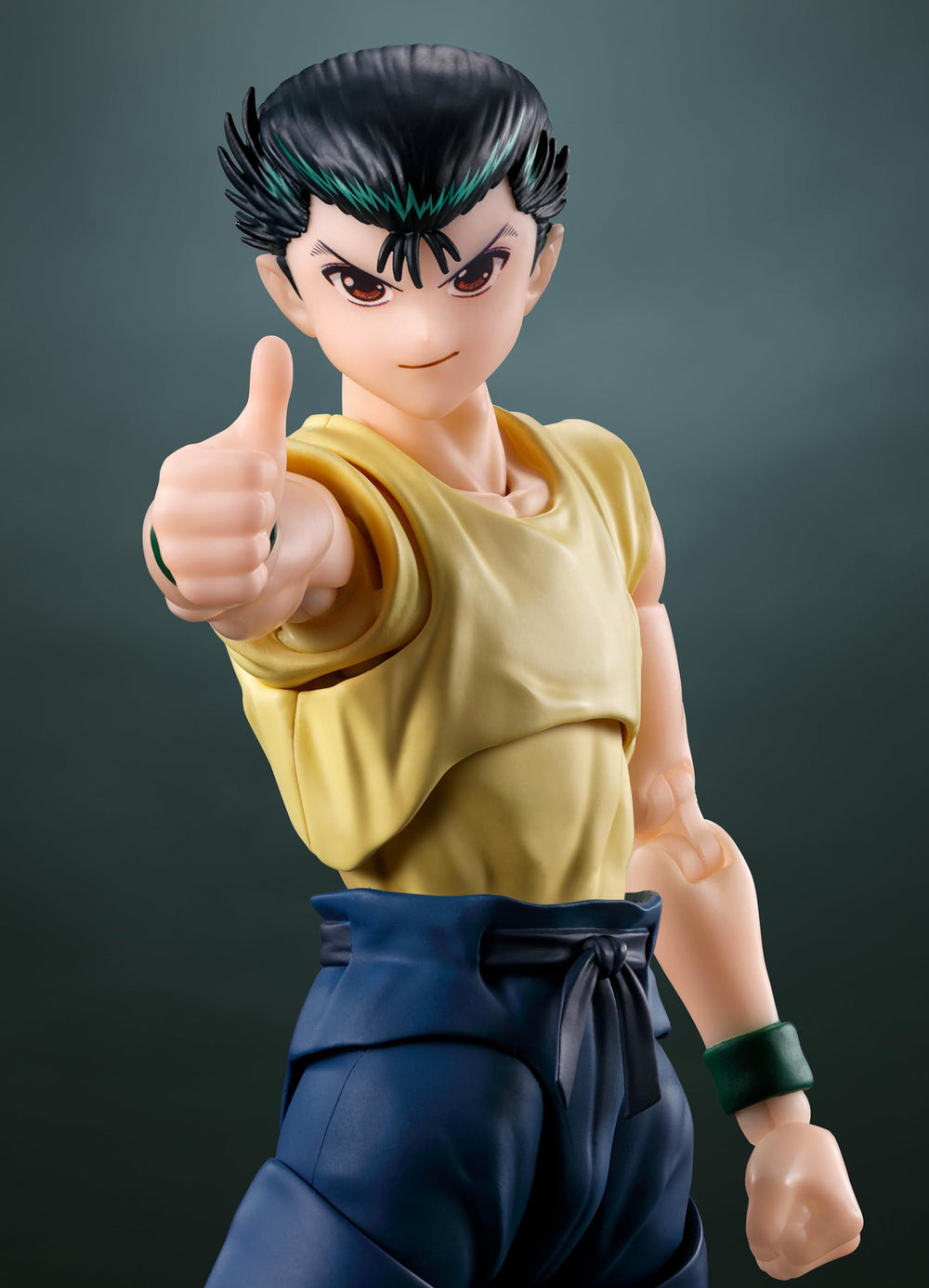 TAMASHII NATIONS Yusuke Urameshi dedicated pedestal included for Reigan effects.