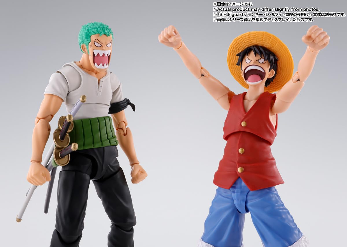 Tamashii Nations Zoro dynamic poses for dramatic action display.