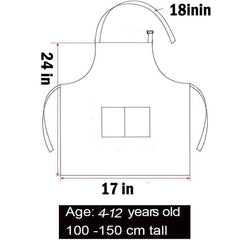 Tamicy kids chef hat and apron set in green keep outfits clean during baking.
