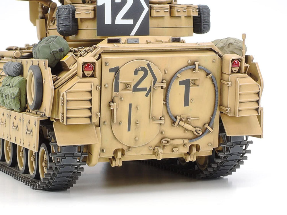 TAMIYA Desert Storm M2A2 Bradley accessories-pack offers extra gear for realistic setup.