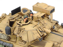 TAMIYA Desert Storm M2A2 Bradley laser-range finder detail adds authentic cockpit-like nuance.