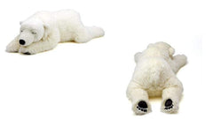 TAMMYFLYFLY Sleep Polar Bear Plush close-up shows durable stitching for longevity.