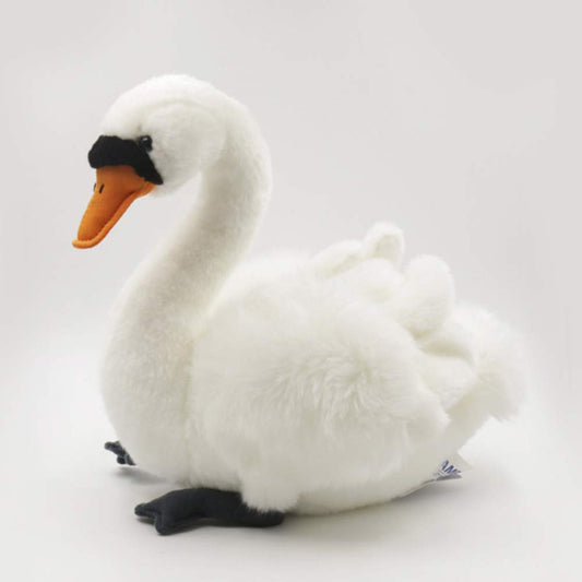 TAMMYFLYFLY swan plush toy, 11-inch white, cuddly companion for kids