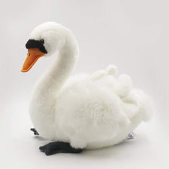 TAMMYFLYFLY swan plush toy, 11-inch white, cuddly companion for kids
