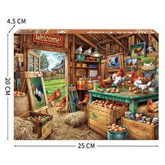 TangComplete chicken coop puzzle benefits image highlights memory and creativity.