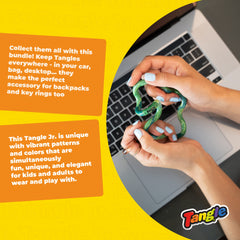 Tangle Jr. Fidget in hand with pattern, ideal for focused work.