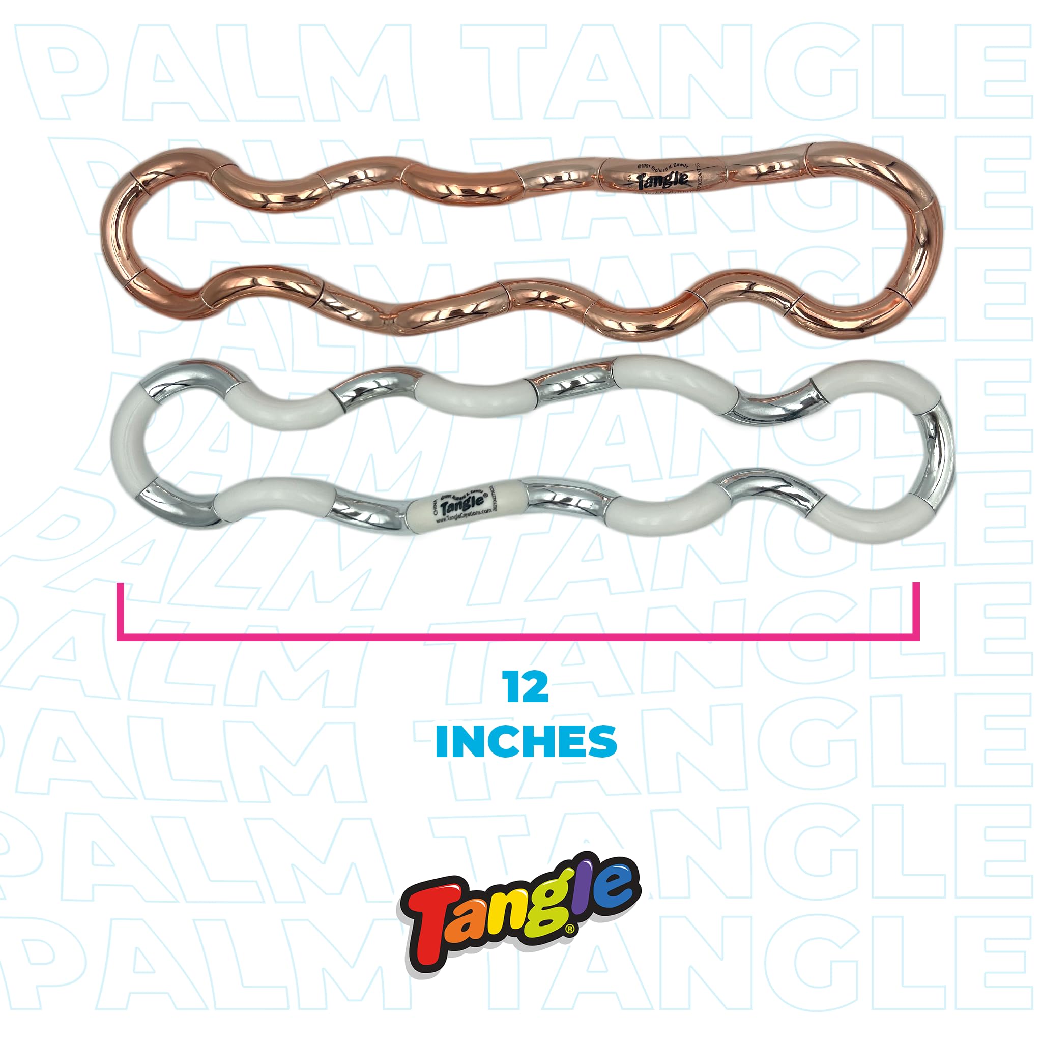 Tangle Palms Metallics pack open image displaying two tangles for shared use.