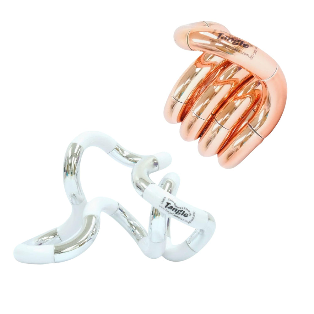 Tangle Palms Metallics steel silver close-up for discreet focus and tactile calm.