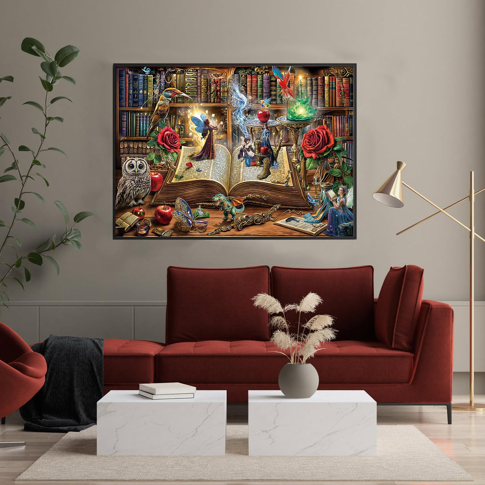 TangMosaic Magic Book Puzzle: colorful ornate cover highlights vibrant art to brighten any room.