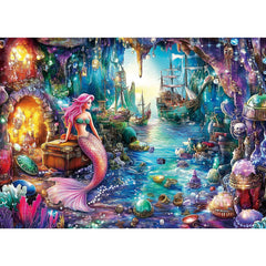 TangMosaic sea siren mermaid puzzle box; ideal for family nights.