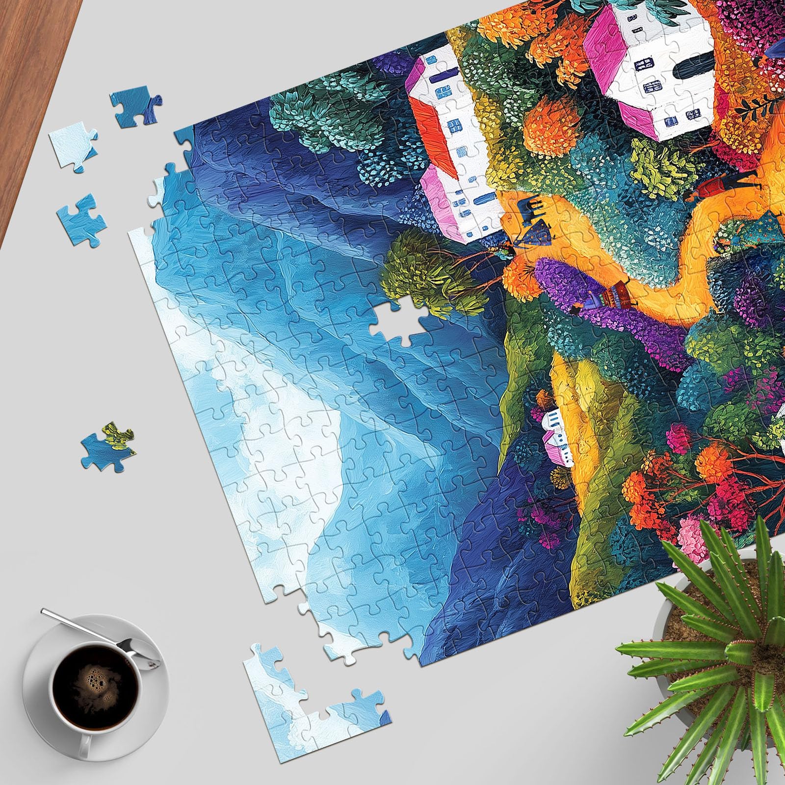 TangMosaic Wild Adventure puzzle on table showing 1000-piece challenge