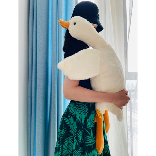 Tanha Goose Plush 35-inch white, perfect for cozy hugs.