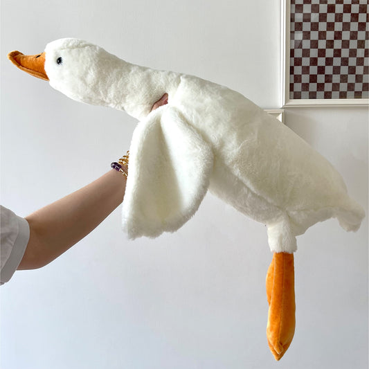 Tanha Goose Plush soft fabric closeup shows plush fur texture.