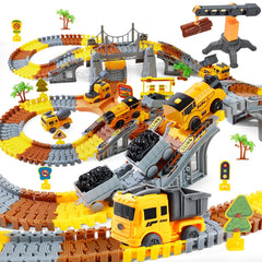 TANMGIN 281-piece race tracks set for imaginative play and hands-on construction.